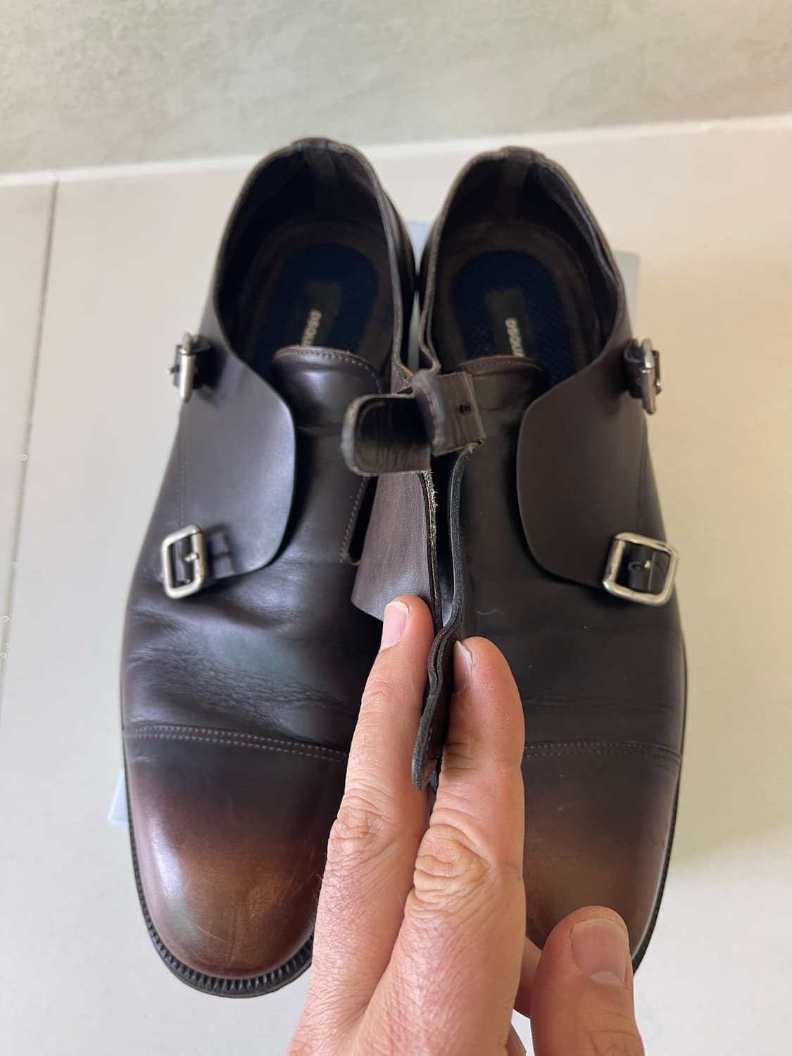 디스퀘어드2 투톤 몽크 스트랩 슈즈 42(270) 상품이미지9