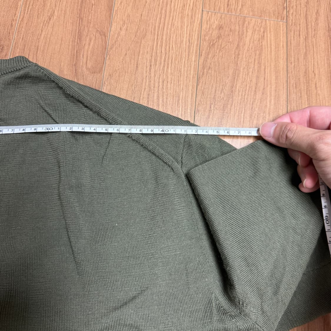 긴팔 니트 스웨터 카키색 s사이즈 상품이미지6