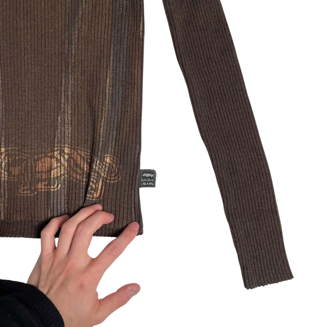 Krizia jeans 그라데이션 프린티 터틀넥 니트 (italy)   상품이미지5