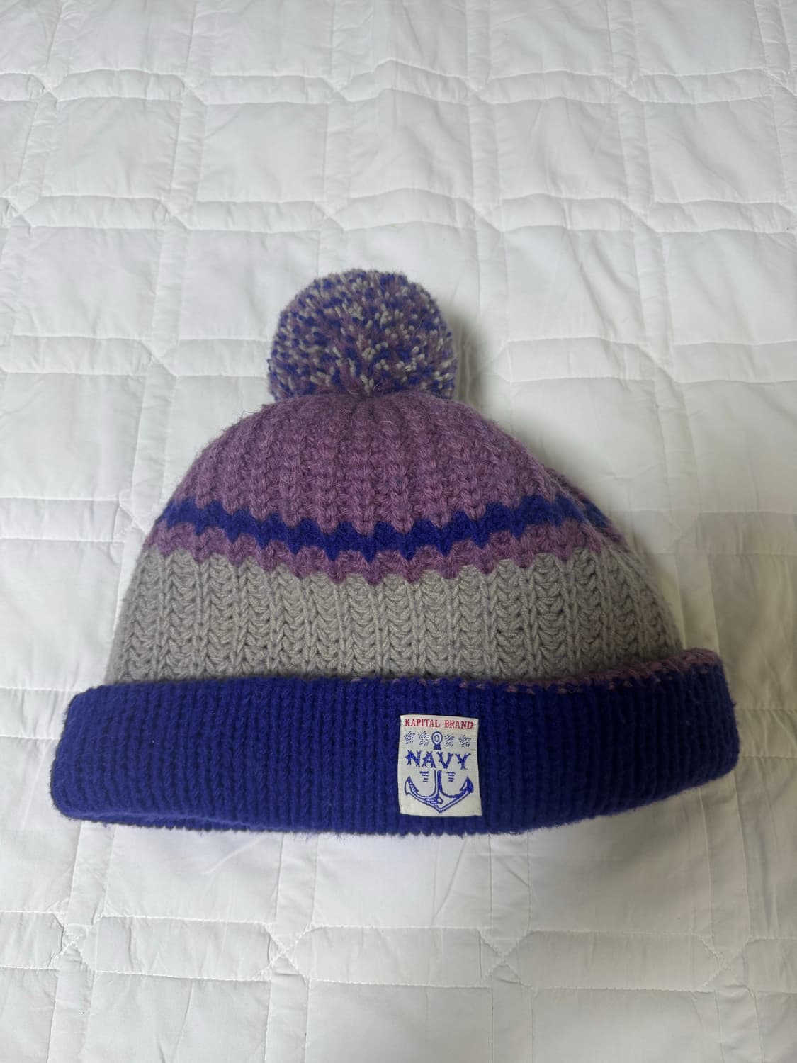 캐피탈 3G 울 립 니트 캡 비니 퍼플 상품이미지3
