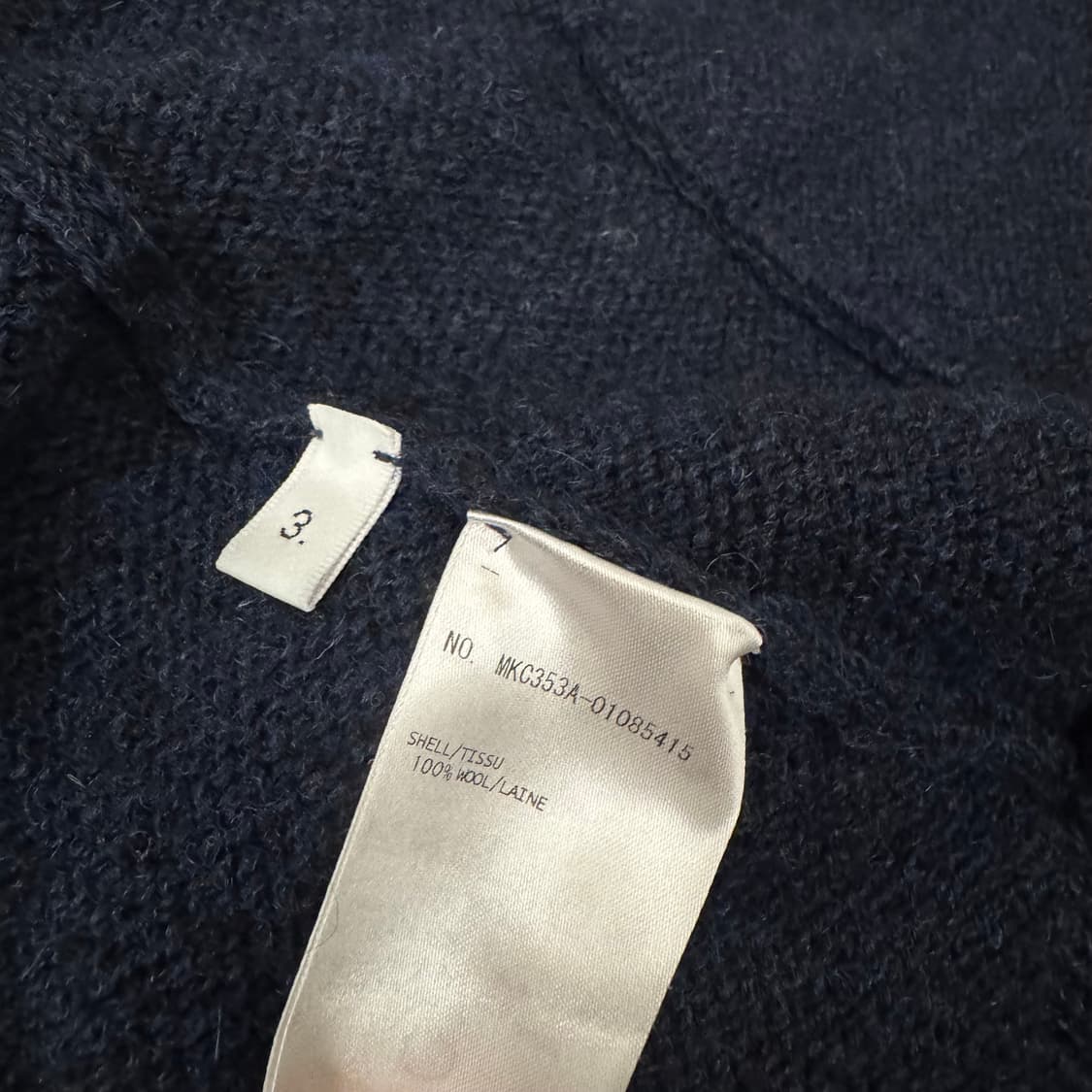톰브라운 셰틀랜드 울 가디건 네이비 3 상품이미지3