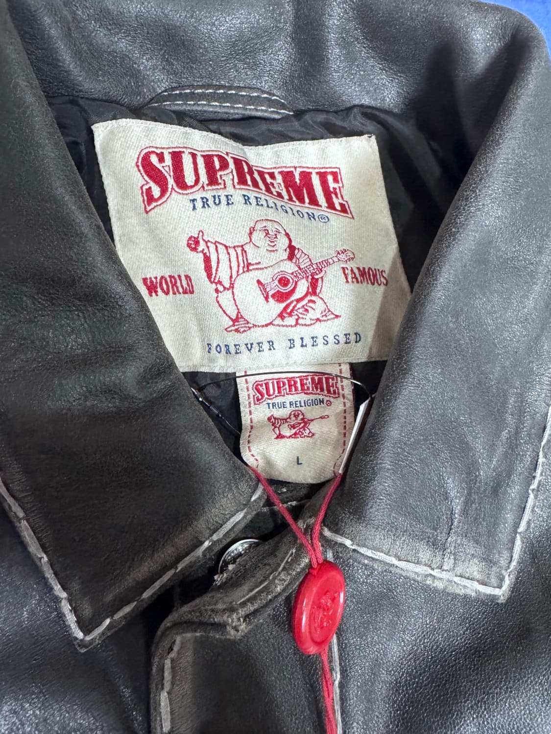 슈프림 X 트루릴리전 레더 트러커 자켓 상품이미지4