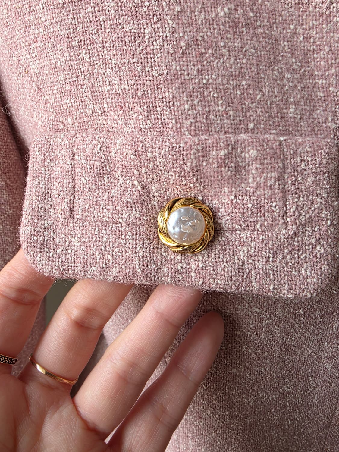 진주 버튼 트위드 셋업 상품이미지5