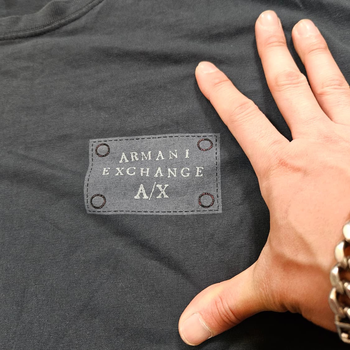 아르마니 익스체인지 in USA 디스트레스드 반팔 티셔츠 L size 상품이미지3
