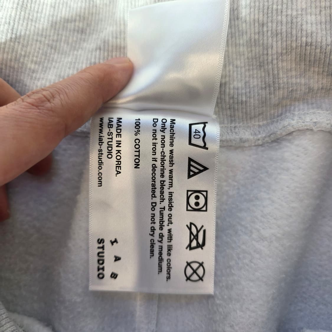 [L]아이앱 스튜디오 라이트그레이 스웻 조거 팬츠 상품이미지5