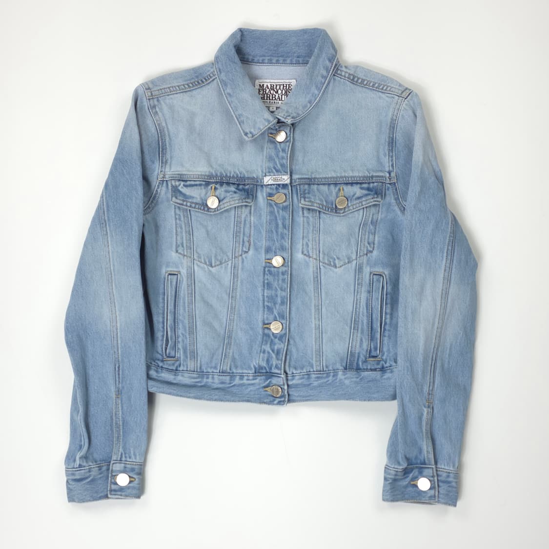 마리떼프랑소와저버 코튼 크롭 데님자켓 연청-중청 (S) 상품이미지1