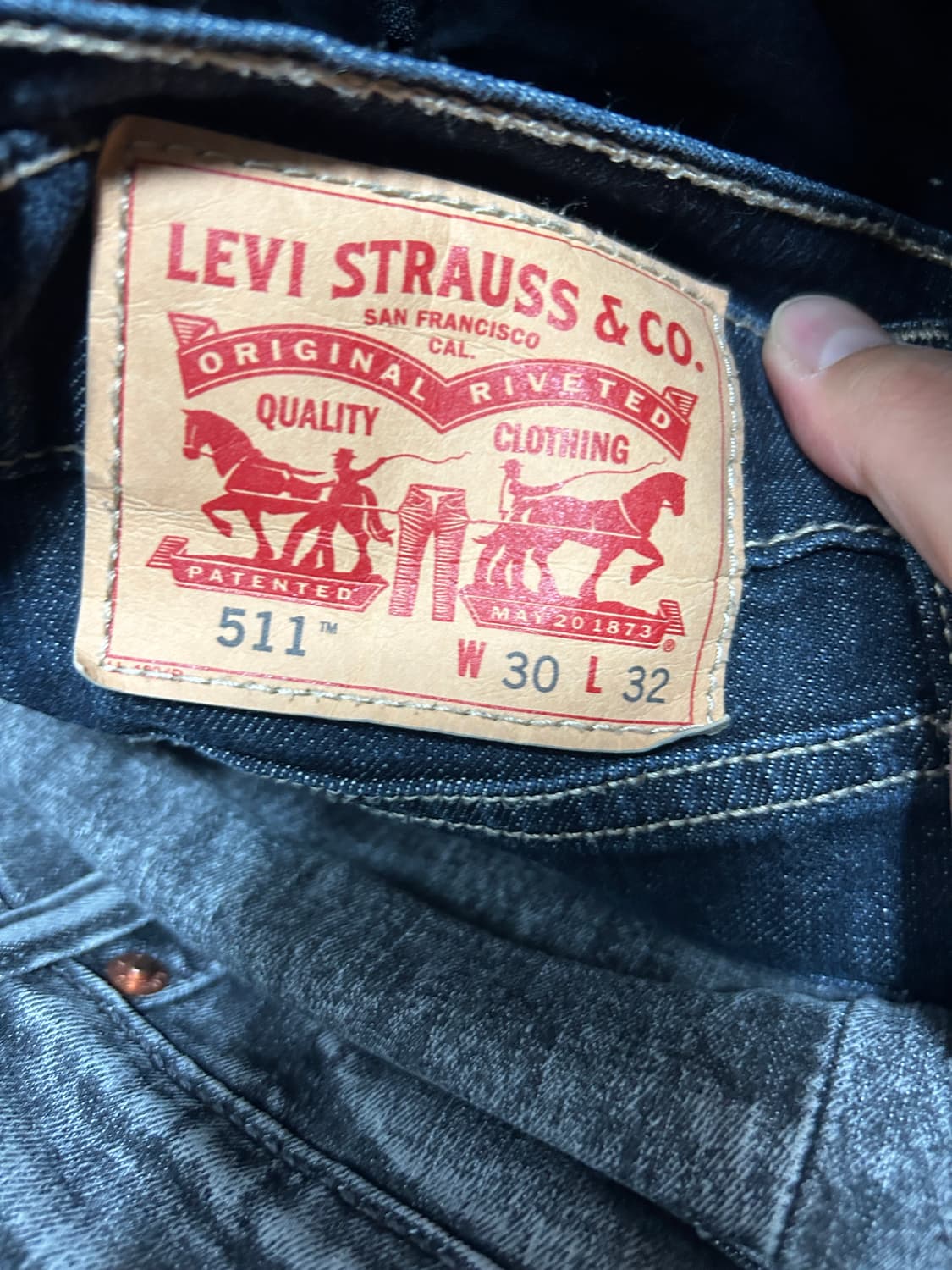 리바이스 511 진청 청바지 30x32 상품이미지3