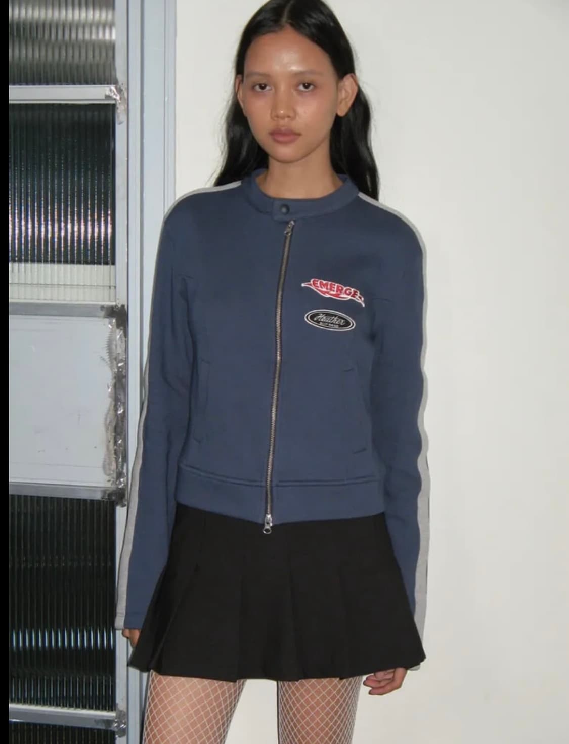 (미착용 새상품) 밀로우먼 트랙 져지 레이서 자켓 (딥블 루) 상품이미지7