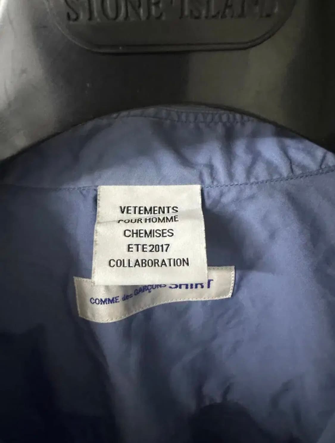 [M] 베트멍 꼼데가르송 트위스트 아이스블루 셔츠 상품이미지3