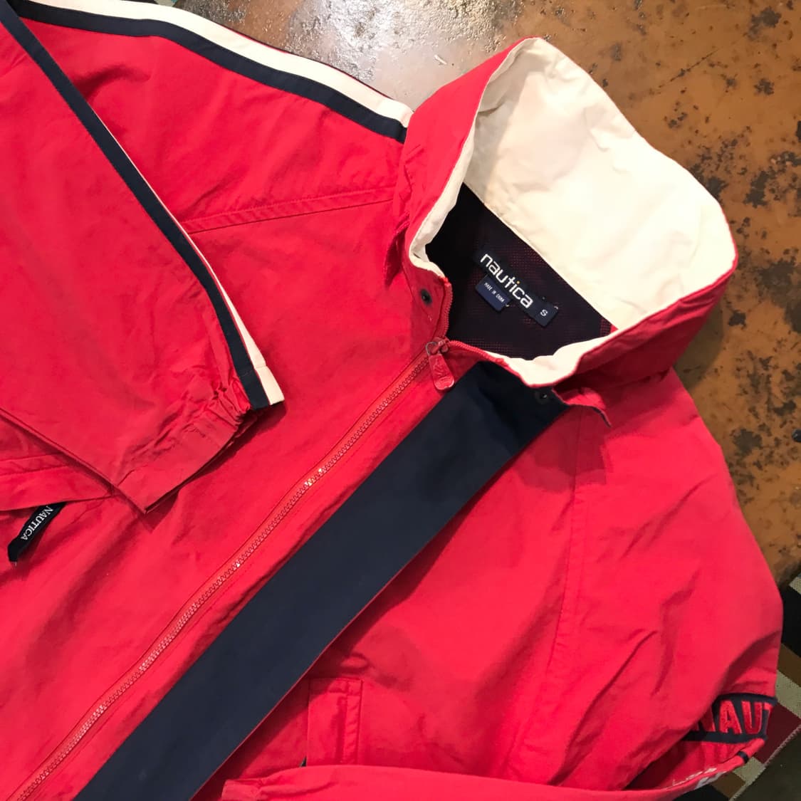 노티카 레드 집업 윈드브레이커 블루종 자켓 남성 102 여성 프리사이즈 상품이미지2