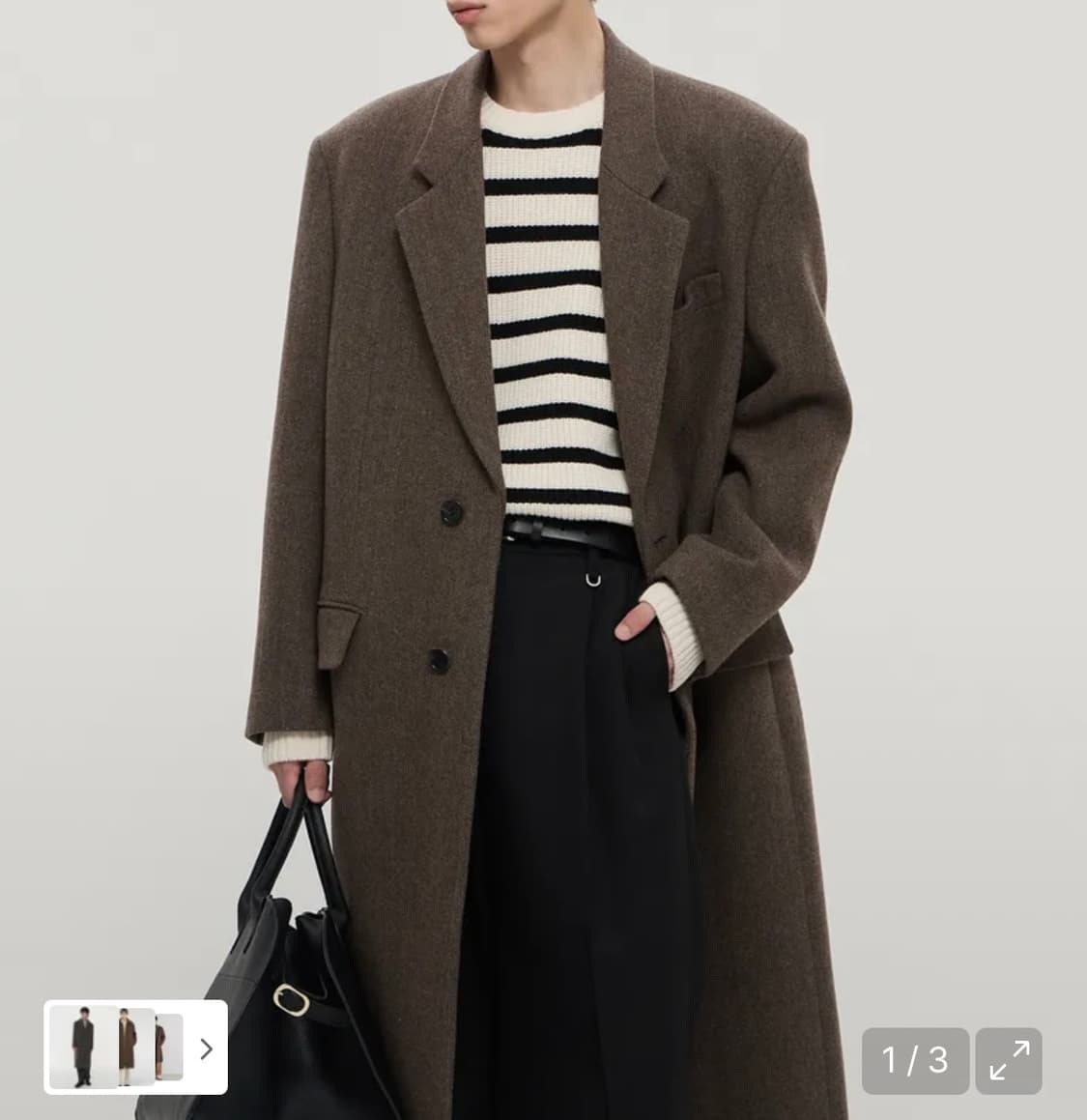 [100] Tngt Redford 대디핏 싱글 코트 브라운 상품이미지1