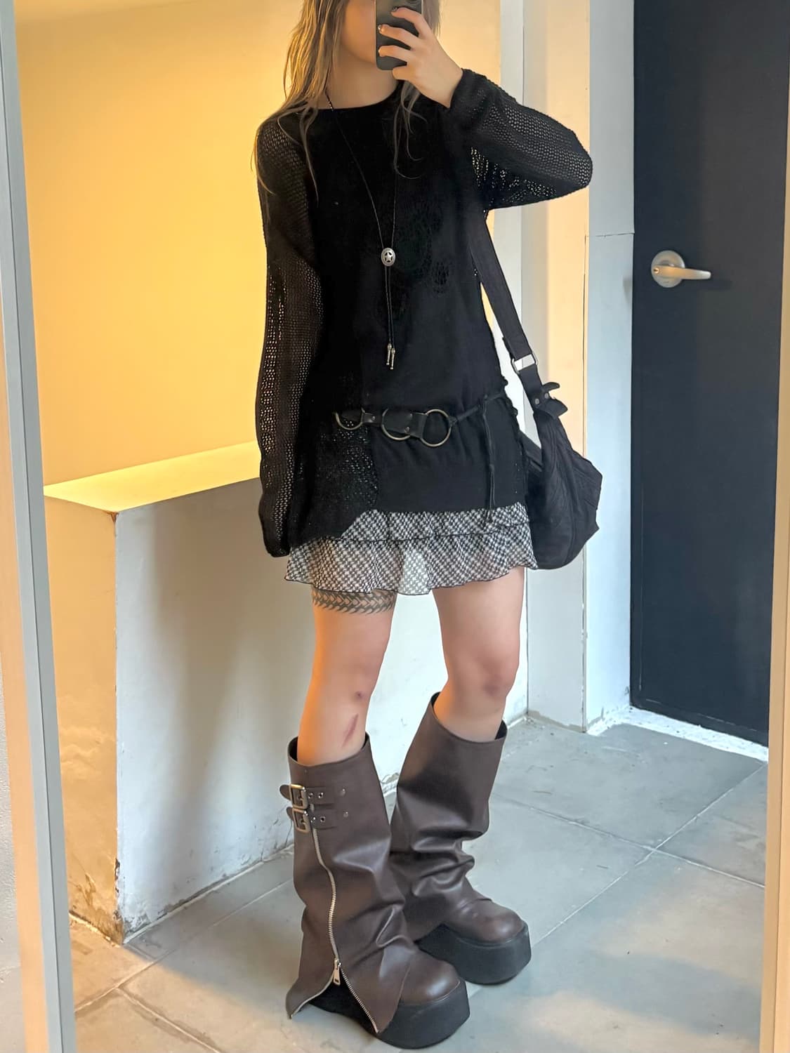 Hysteric Glamour Fuckbear black knit 상품이미지5