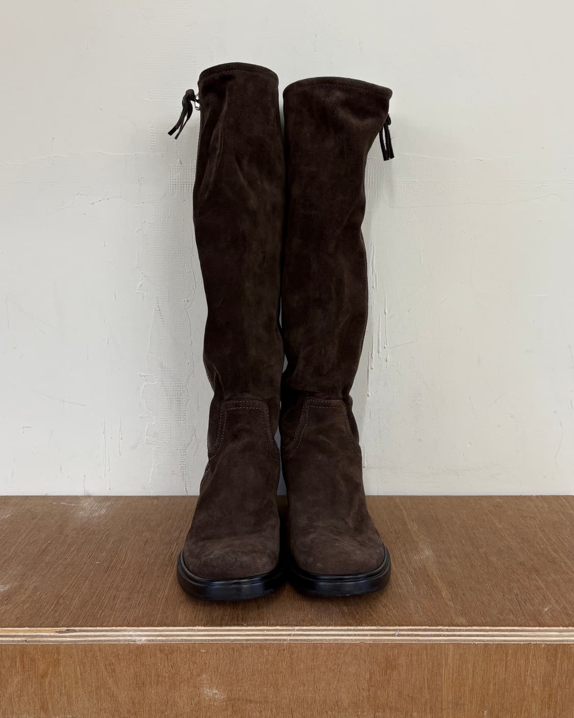 미우 미우 브라운 스웨이드 니 하이 부츠 상품이미지2