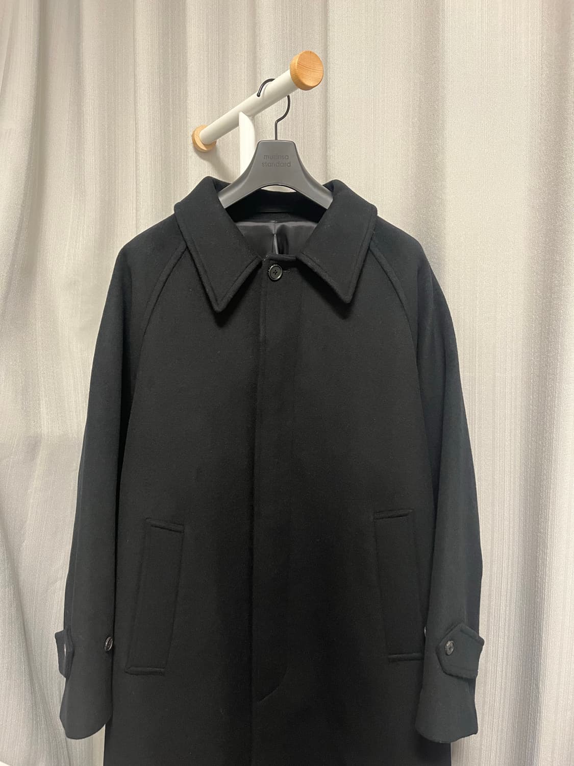 [4] 23fw 브라운야드 발마칸코트 블랙 상품이미지1