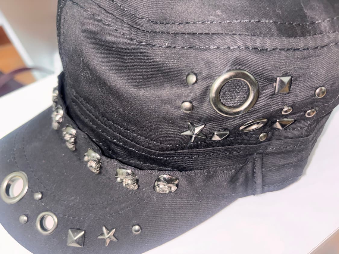 Punk goth 스컬 마린 캡 상품이미지3