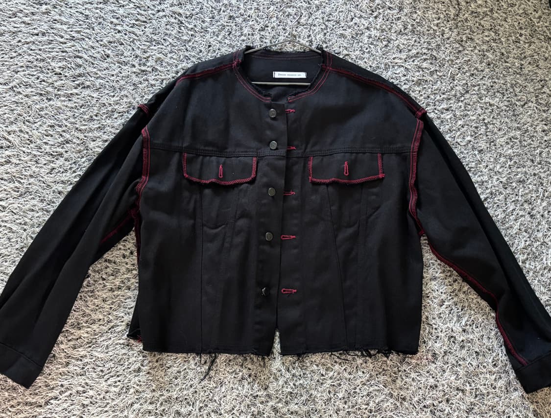 커팅 스티치 데님 자켓 상품이미지3