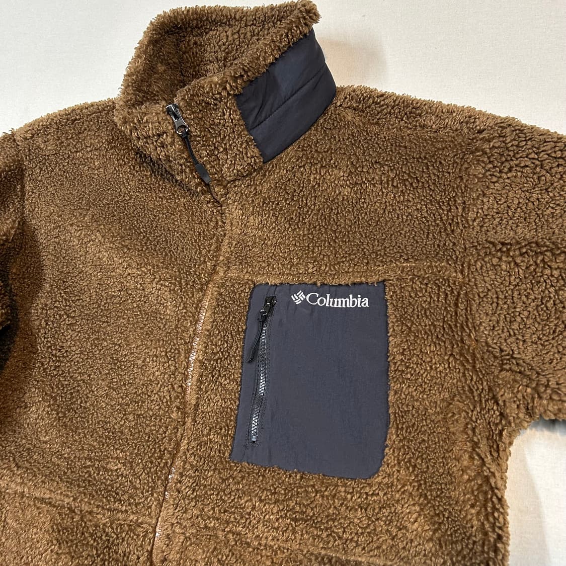 L) 컬럼비아 브라운 플리스 후리스 파일 자켓 상품이미지3