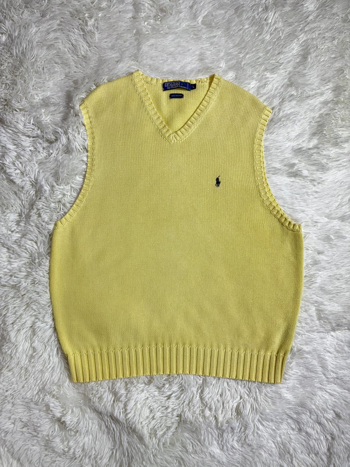 폴로 랄프로렌 연노랑 포니 니트조끼  상품이미지3