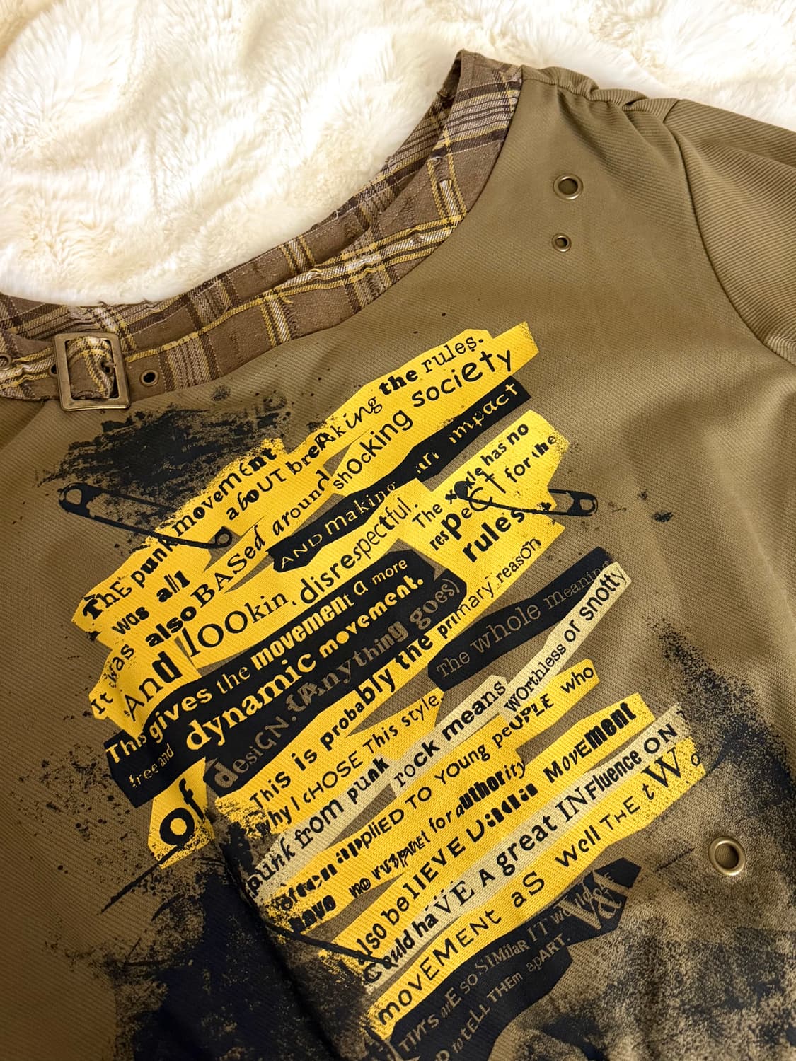 Punk Rock Buckle Straps Loose T-shirt 상품이미지7