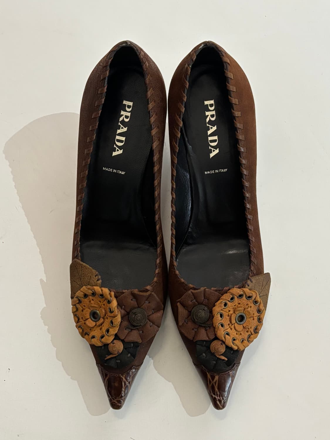 Flower Suede Pumps (37)  • PRADA 상품이미지1