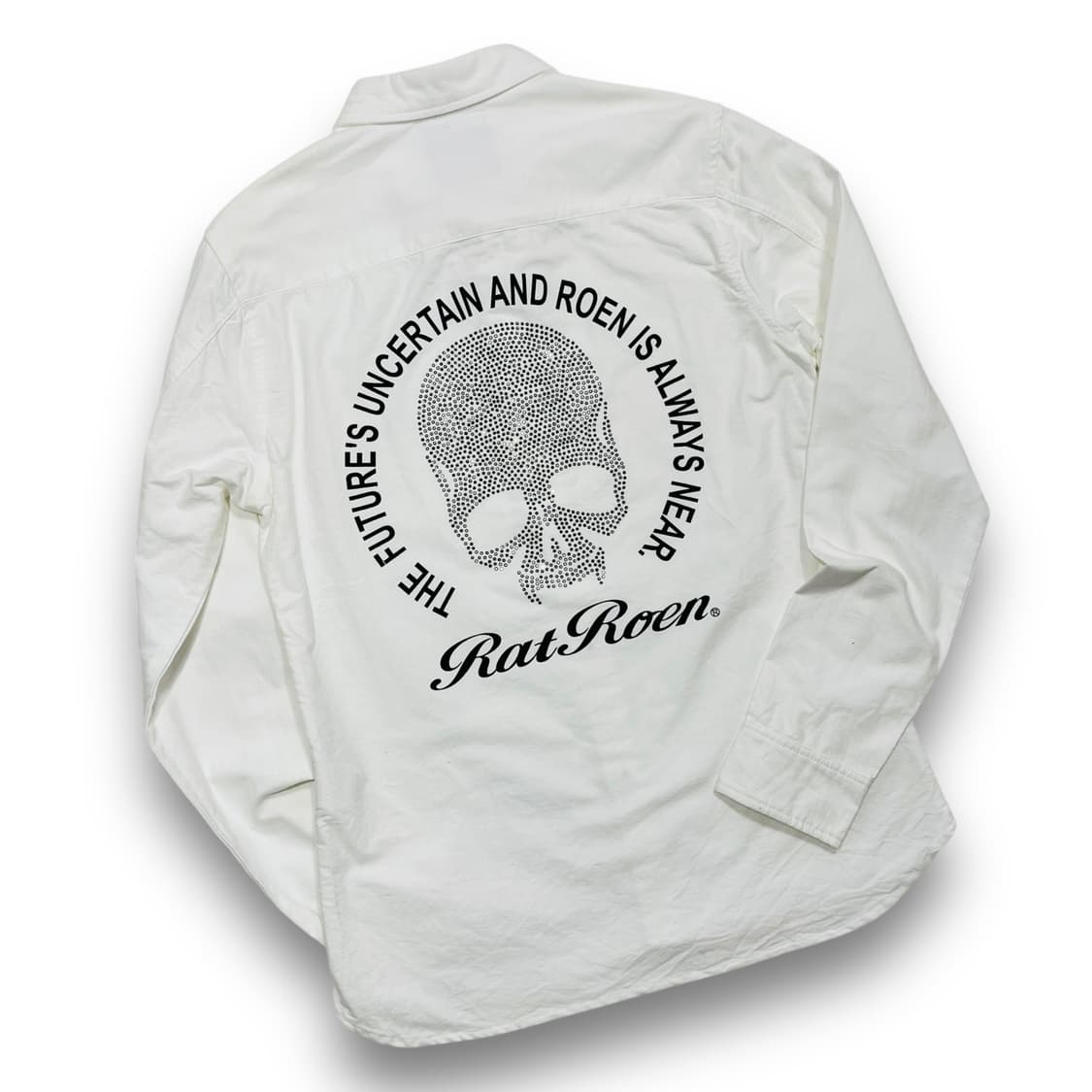 로엔 스컬 스터드 클래식 화이트 긴팔 셔츠 상품이미지3