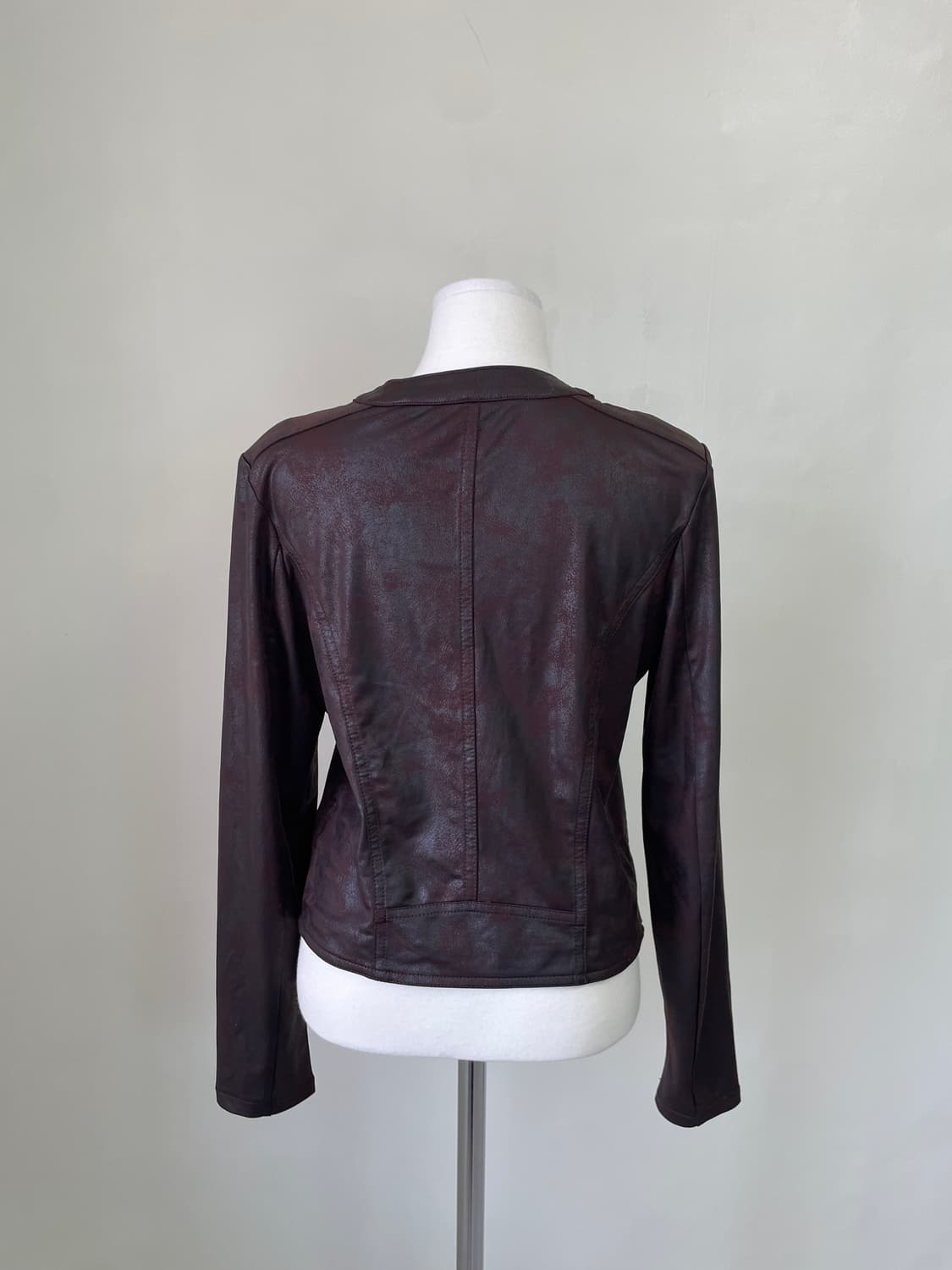 빈티지 크랙가공 브라운 집업 자켓 y2k goa  J04213 상품이미지2