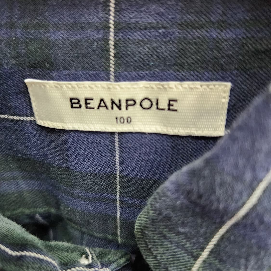 빈폴 로고자수 체크패턴 셔츠 100(L) 상품이미지5