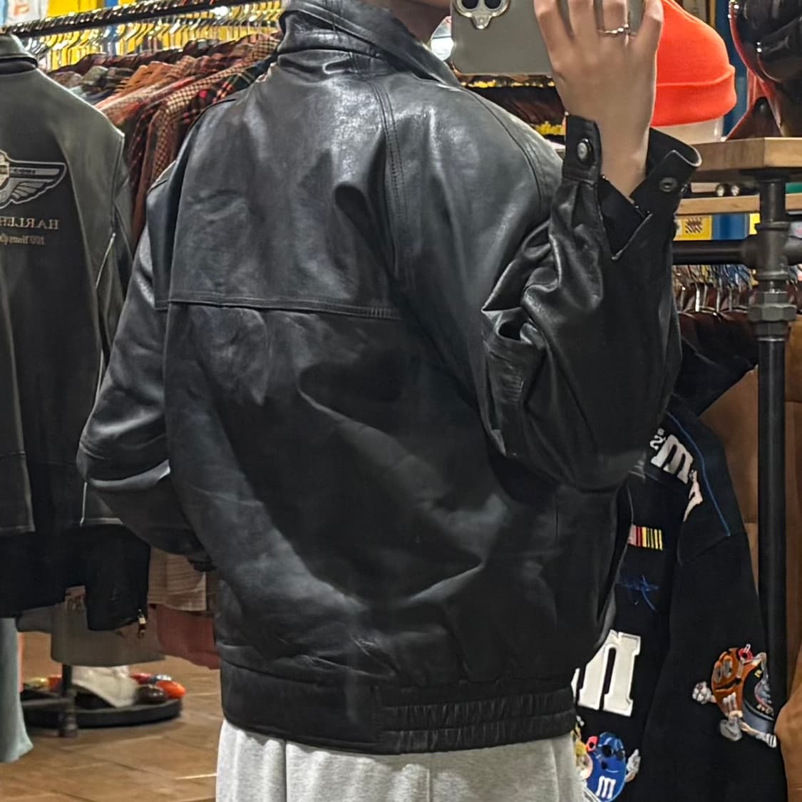 [HI] VTG 가죽자켓 다크그레이 상품이미지5