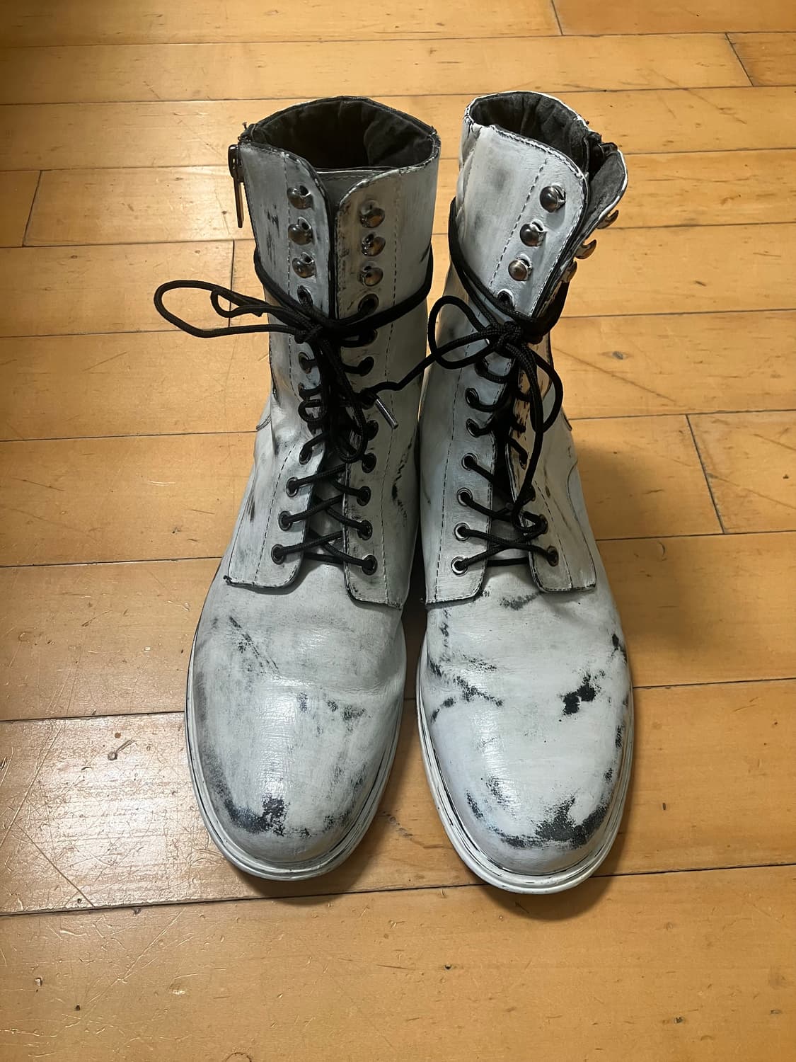 D&G 90s 돌체앤가바나 크랙 페인티드 디테일 롱 부츠 275 상품이미지3