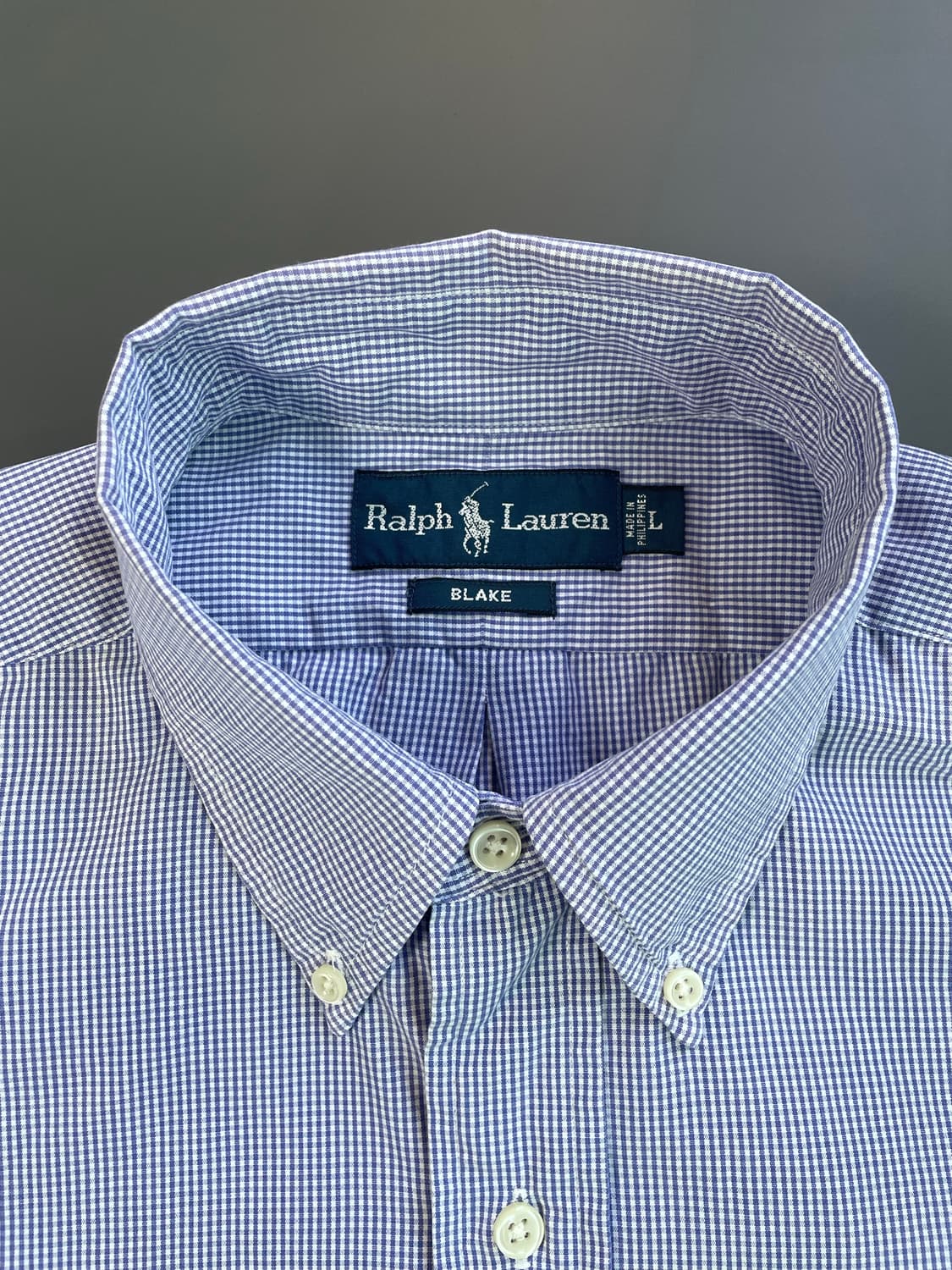 [L] 폴로 랄프로렌 코튼 깅엄 셔츠 BLAKE 핏 상품이미지6