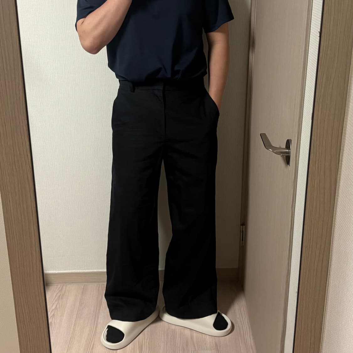 정품 COS 코스 와이드 슬랙스 블랙 팬츠 바지 30인치 상품이미지1