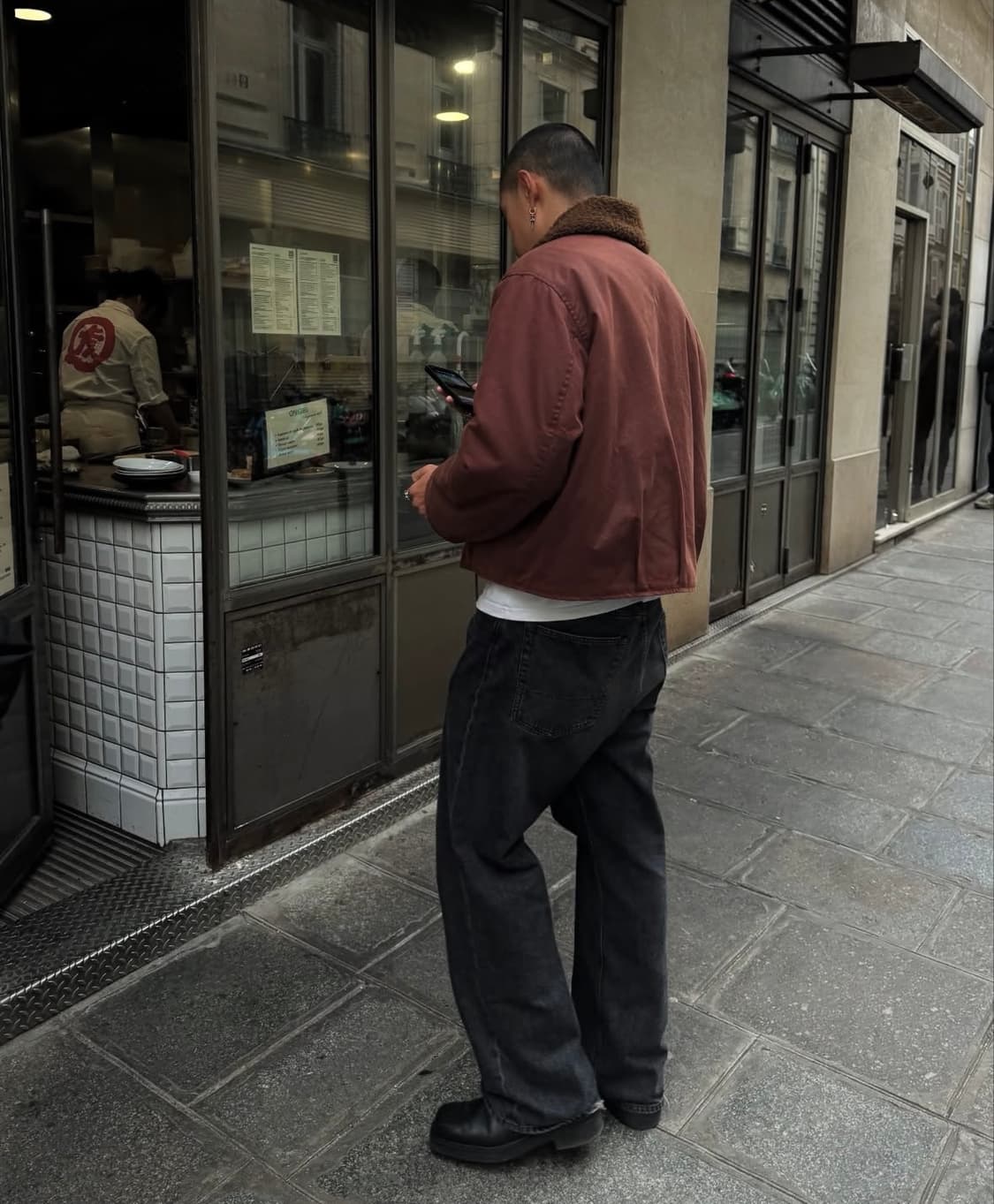 [50] 아워레가시 Ourlegacy 에이스 봄버 자켓 버건디 팝니다 상품이미지5