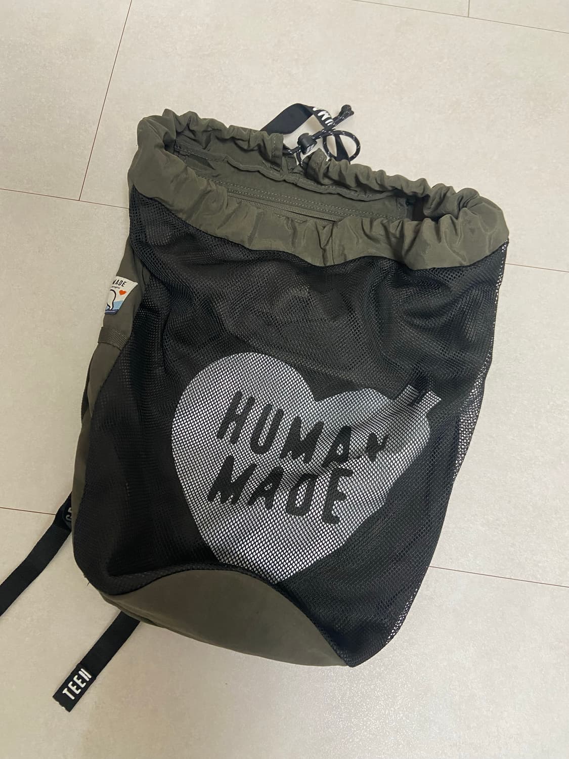 휴먼메이드 드로우스트링 백팩 올리브 드랩 상품이미지3