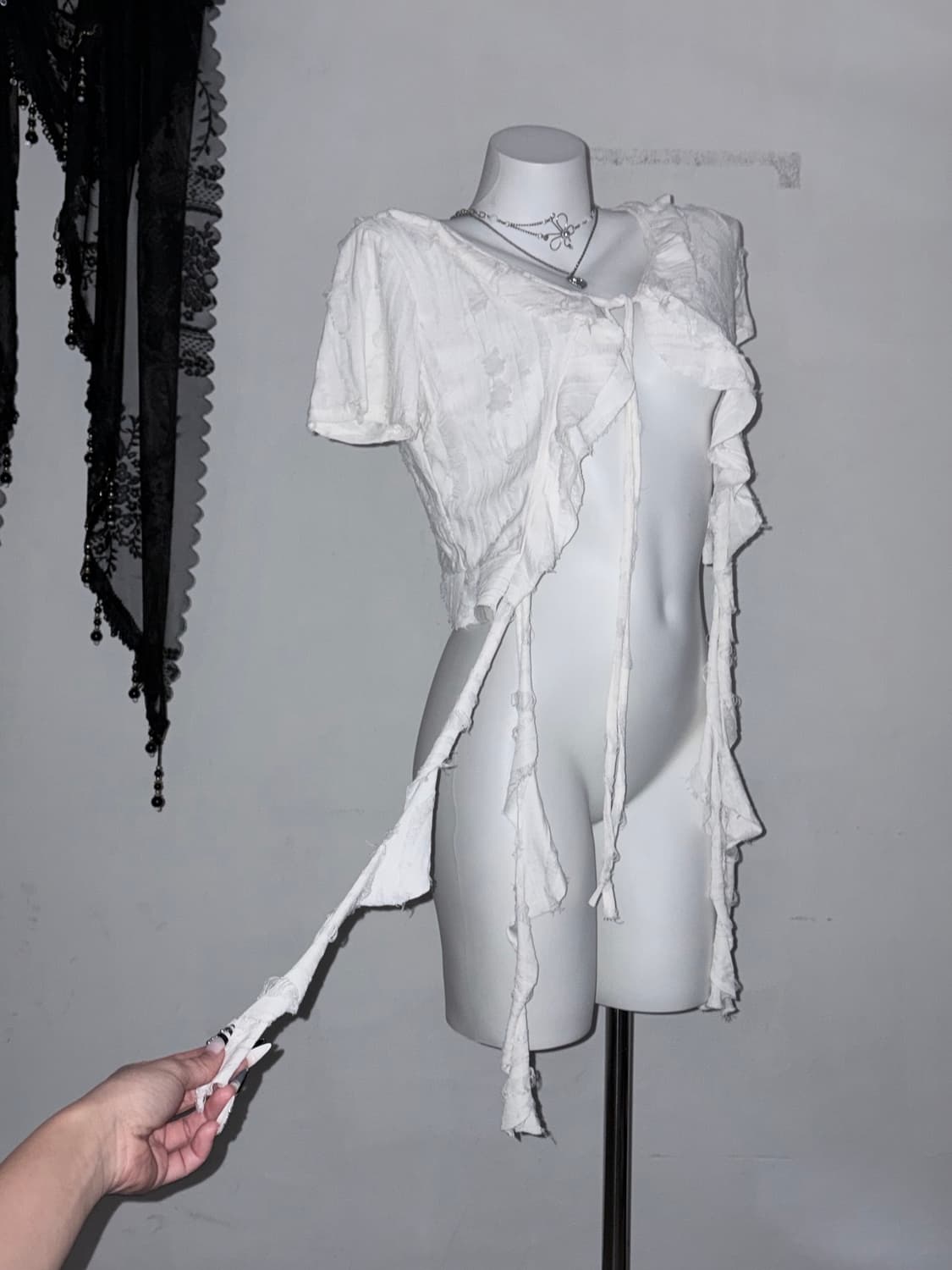 페어리그런지 3pcs 드레이프 대미징 천사깔 상품이미지8