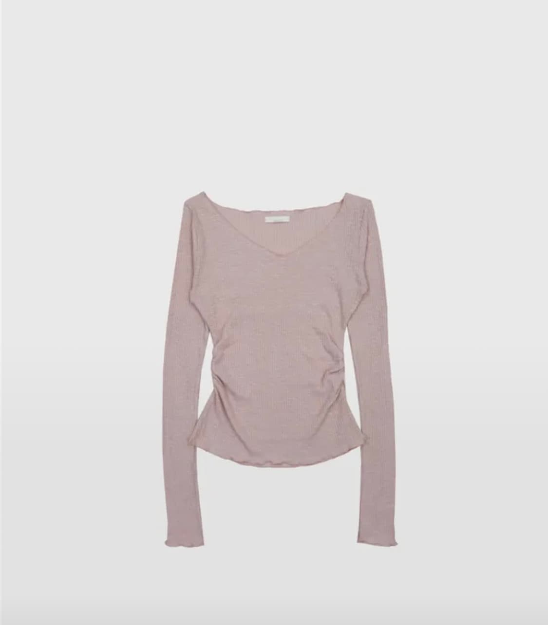 프롬뮤즈 키이라 브이넥 롱슬리브 핑크 상품이미지1