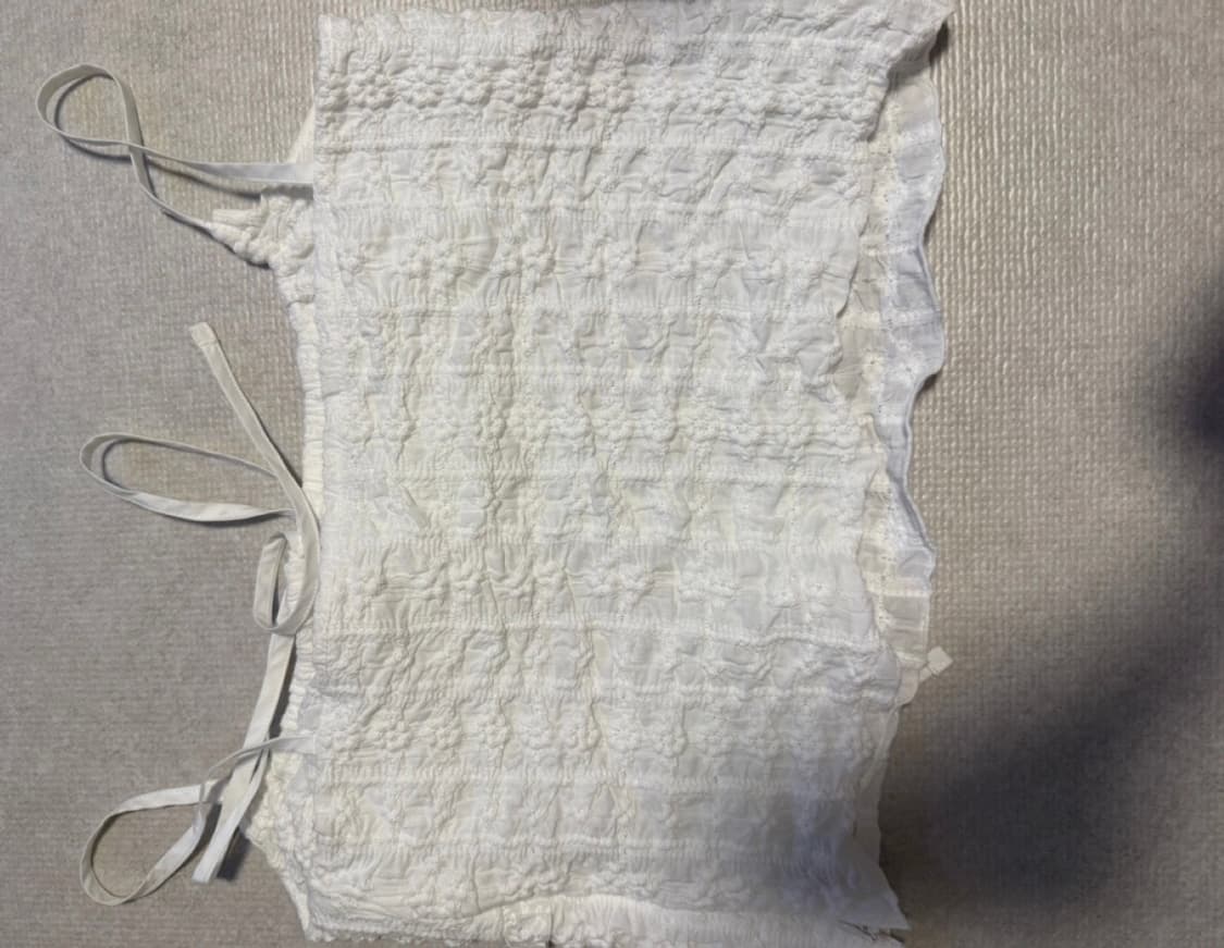 헤더먼트 charlotte bustier top (embo white)  상품이미지4