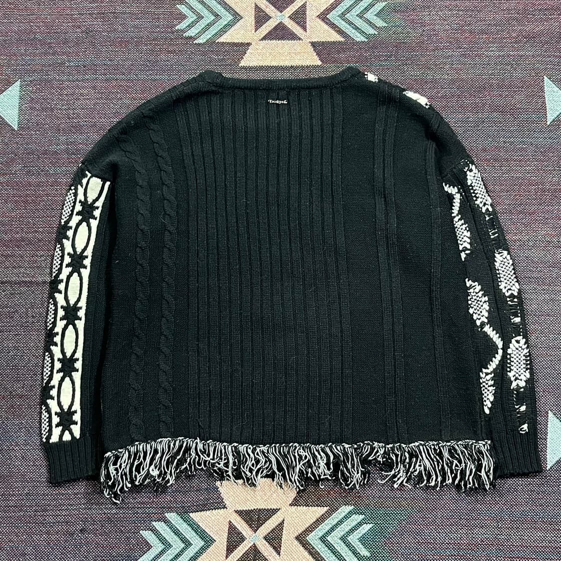 [Desigual] 데시구알 키치 하트포켓 케이블 니트 상품이미지2