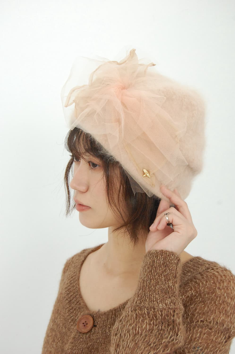 Ca4la angora lace detail beanie 상품이미지1