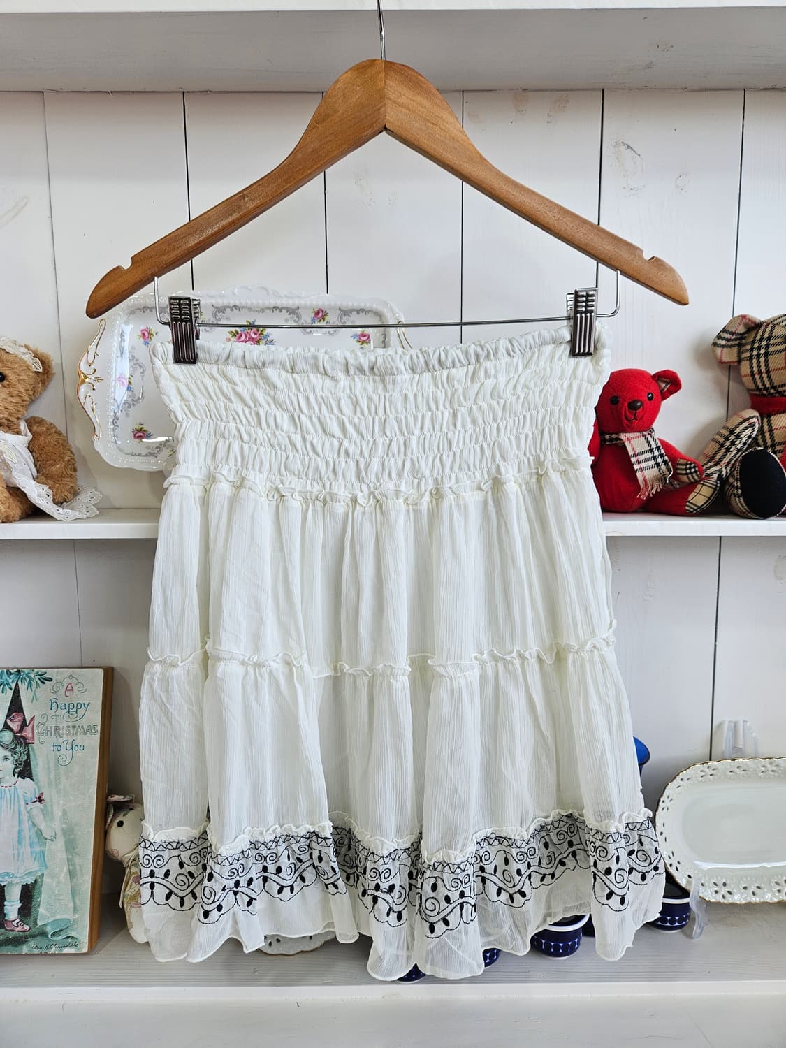 화이트 밴딩 캉캉 미니 스커트 상품이미지5