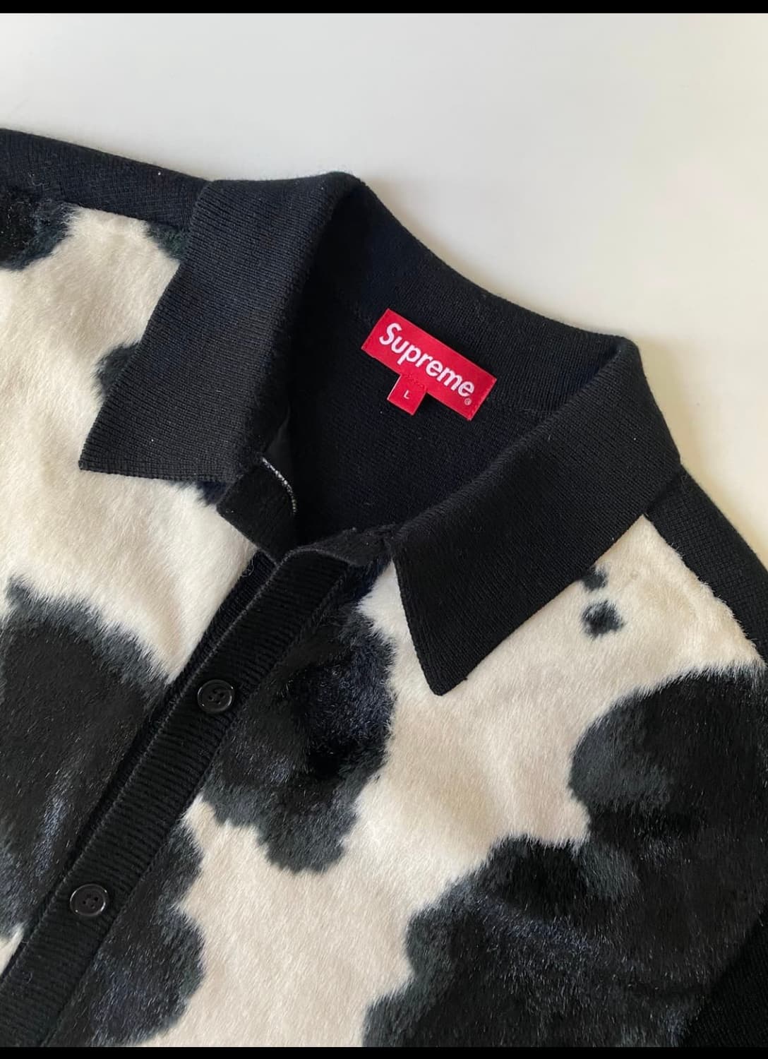 [Supreme] 21 FW 카우 프린트 가디건 블랙 L 상품이미지2
