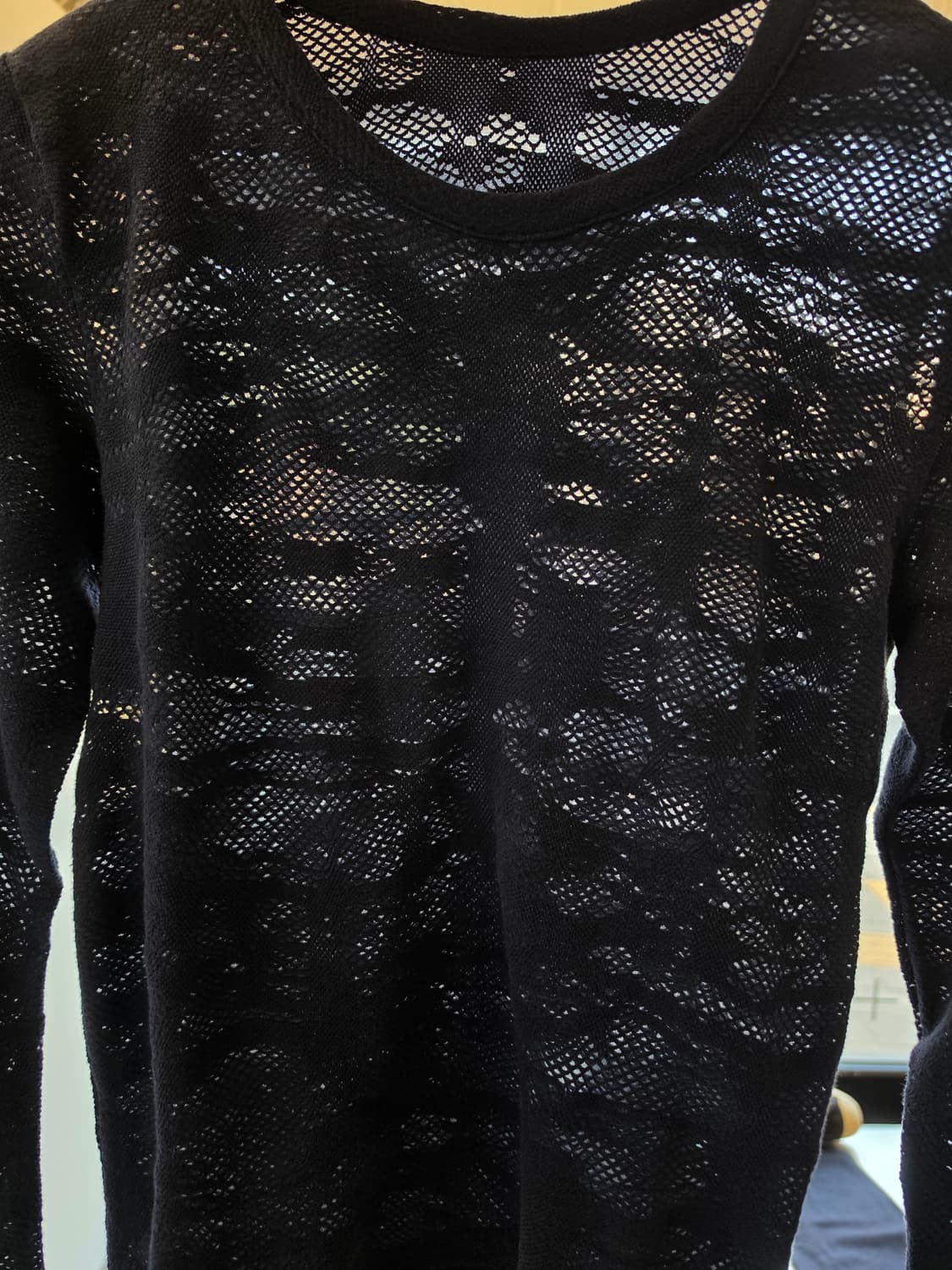 Y's 비정형 메쉬 니트 네이비 상품이미지3