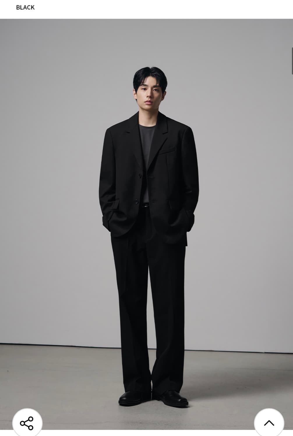 (XL)[서강준PICK] 드로우핏 오버사이즈 도브 울 블레이저 BLACK 상품이미지5