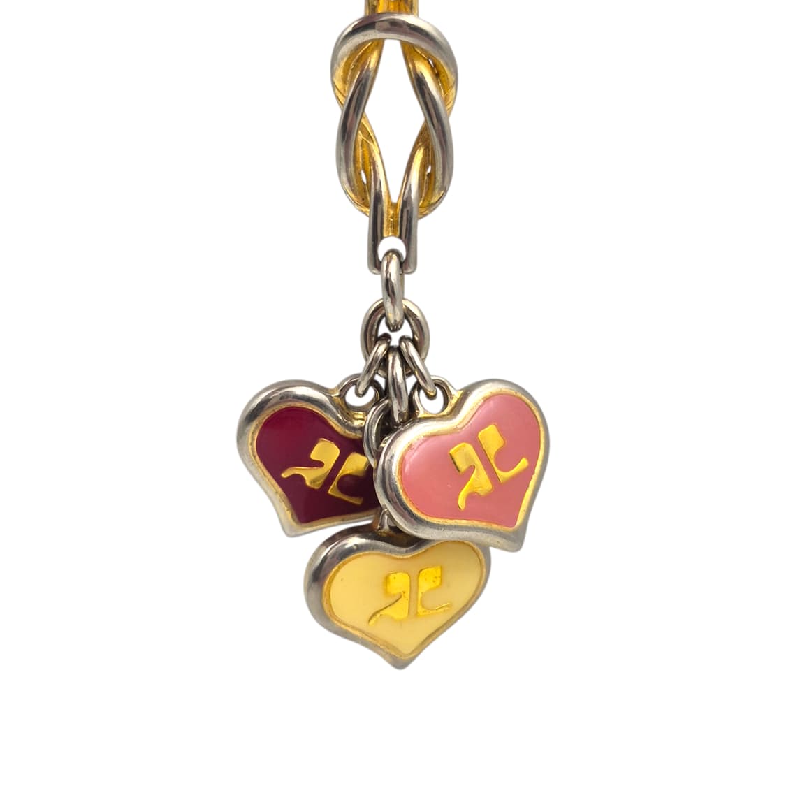 90s 꾸레쥬 하트 에나멜 레이어드 키링 상품이미지1
