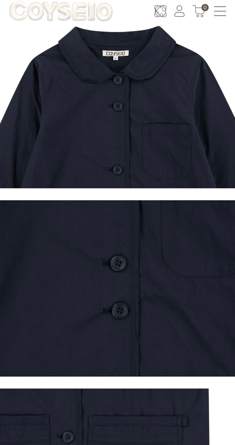 Coyseio RAW EDGE COTTON JACKET NAVY 상품이미지6