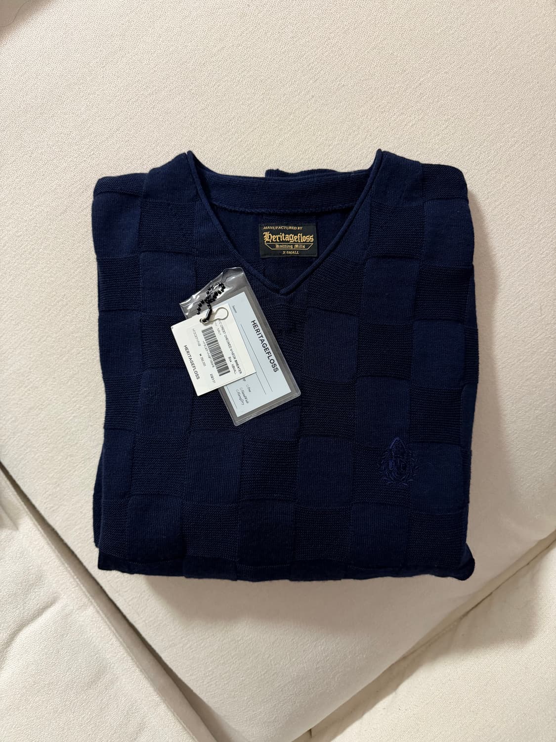헤리티지플로스 브이넥 니트 (네이비) 상품이미지2