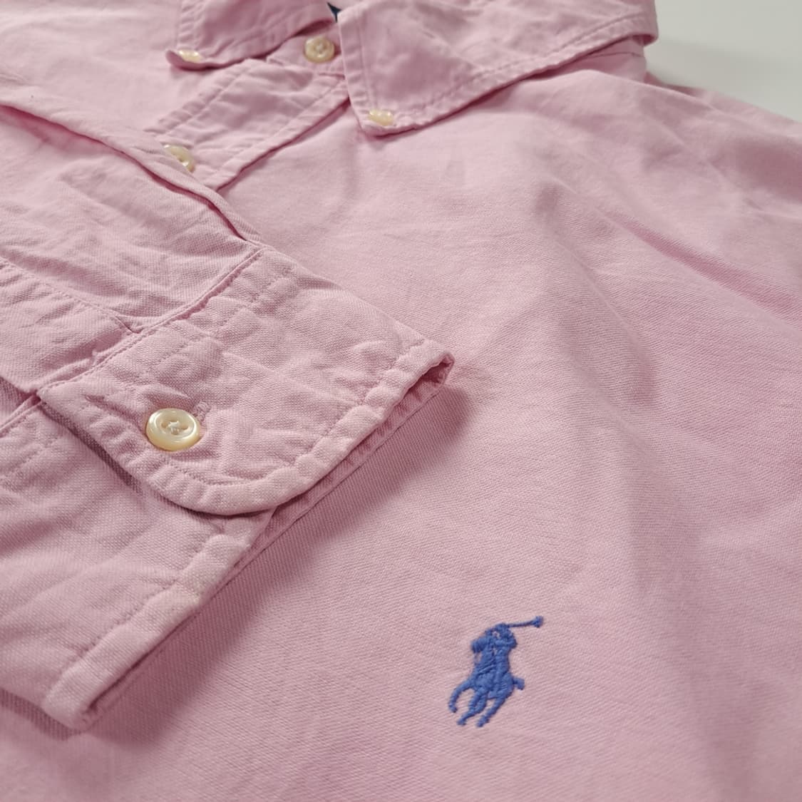 CK184 3XLT 폴로 소프트핑크 옥스포드 버튼다운 셔츠 남방 상품이미지4