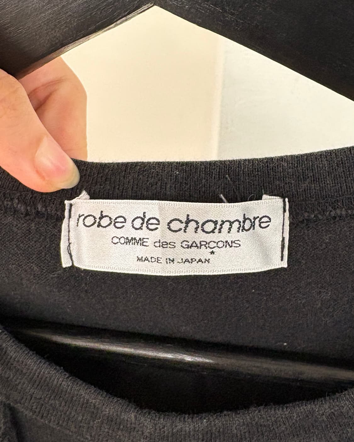 꼼데가르송 robe de chambre 블랙 패널 하프티 상품이미지7