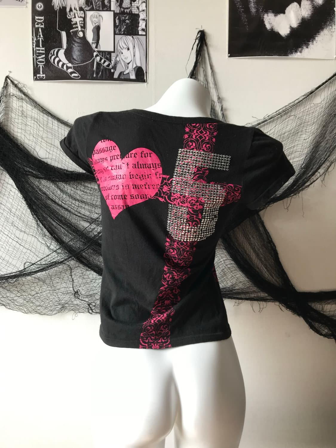 Punk 00s mood beads printing halfsleeve  상품이미지1