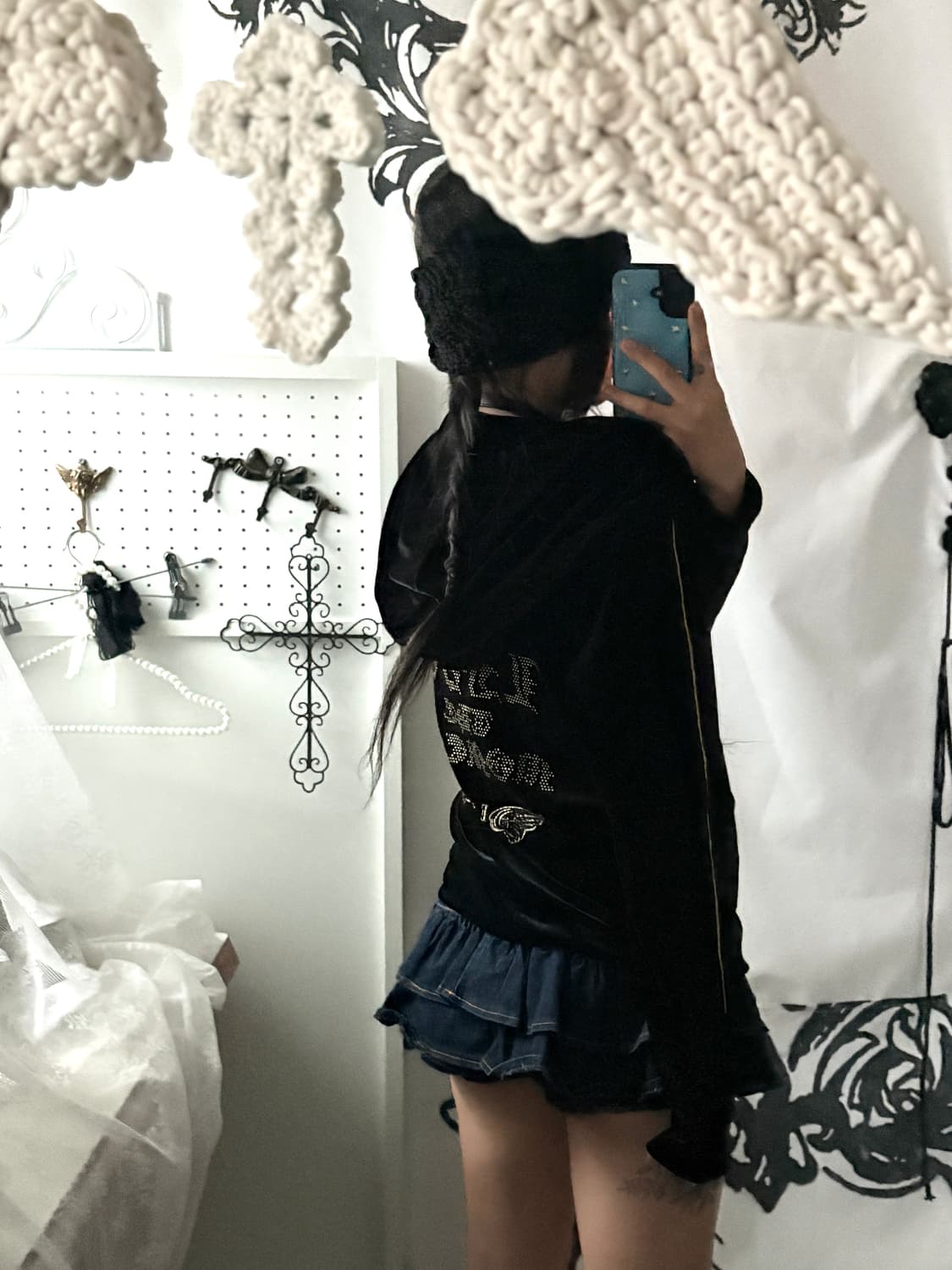 • Black Velvet Hooded Zip-Up 상품이미지2