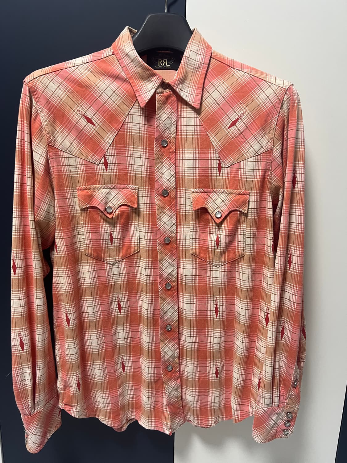 택포30) RRL 더블알엘 플래드 웨스턴 체크셔츠 M 상품이미지2